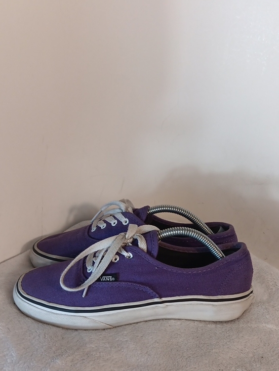 Vans Other - Vans Kids Low-Top Canvas Sneakers in Purple and White